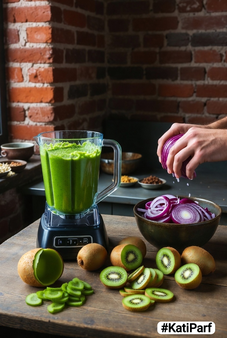 измельчаем киви