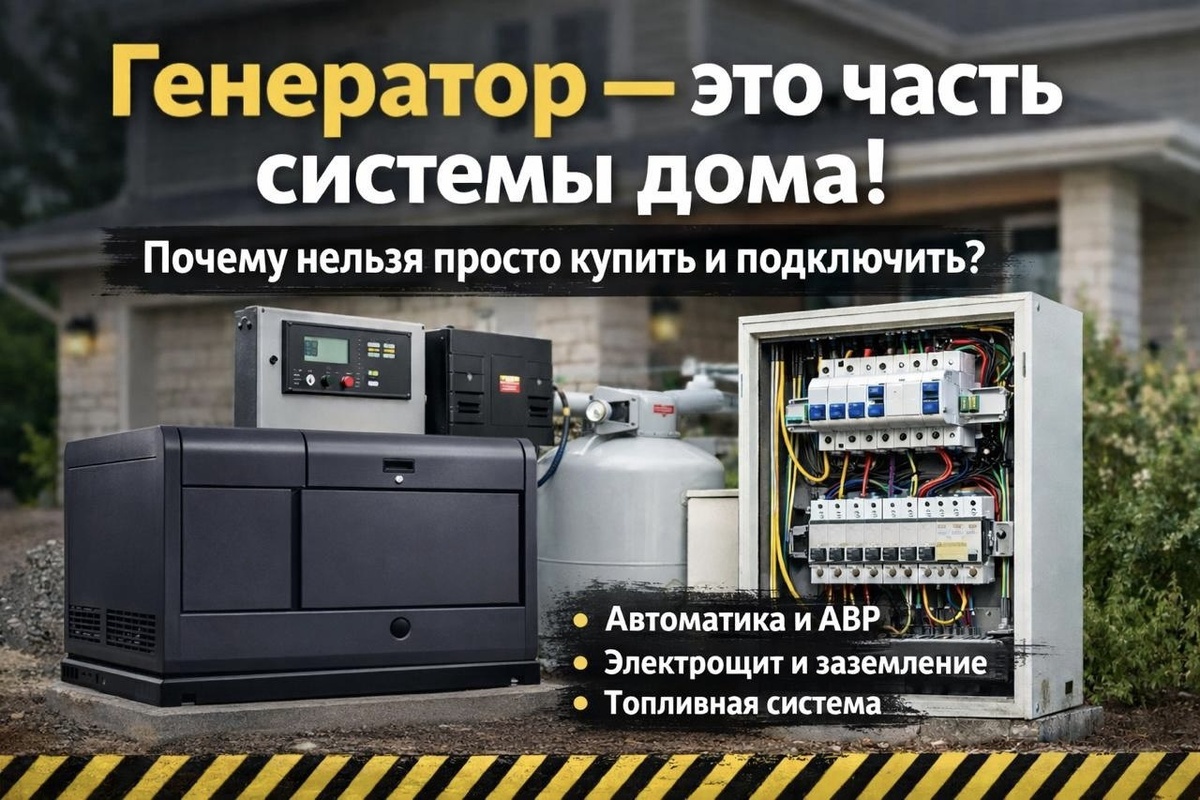Почему генератор для дома должен подключать квалифицированный специалист?