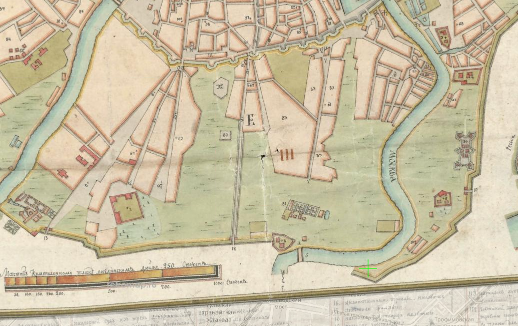 Фрагмент планы Москвы, 1798г.
