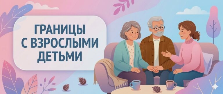    Иллюстрация к материалу: Взрослые дети и границы: что родителям не стоит терпеть