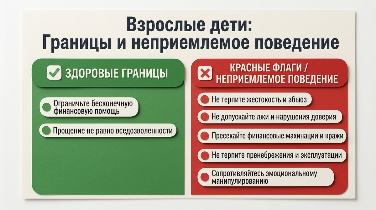 Взрослые дети: границы и неприемлемое поведение  📷
