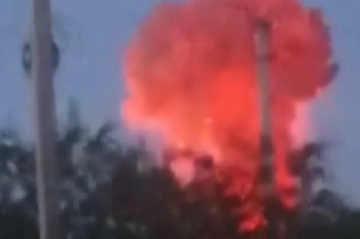    В Полтавской области горит промышленный объект