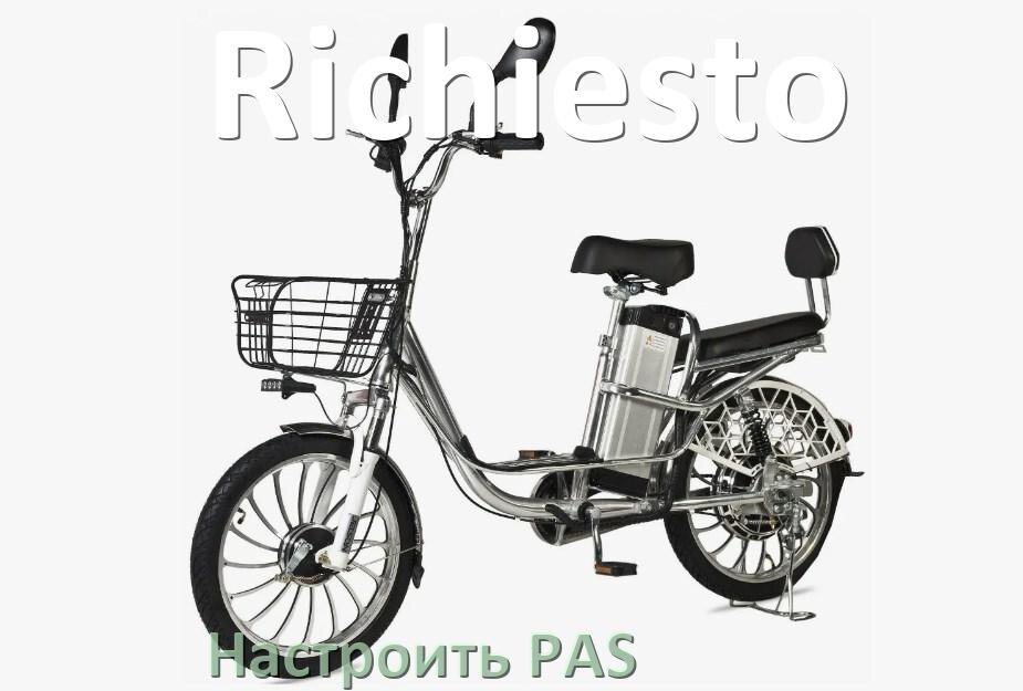 
Как на электровелосипеде Richiesto настроить датчик PAS и ассистента педалей