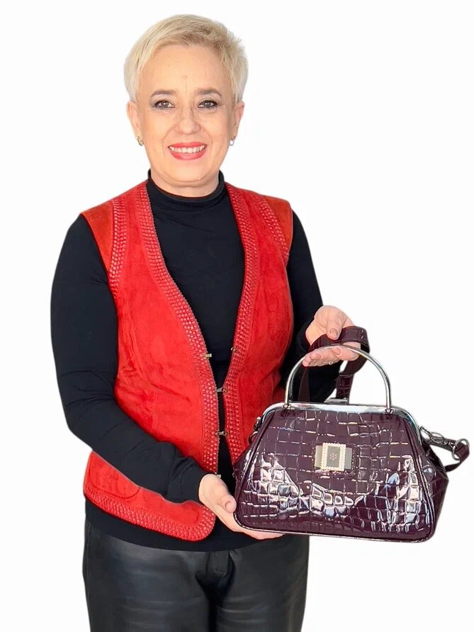 Кожаная сумка-саквояж "Видана-01". Ателье Ирины Берзиной.