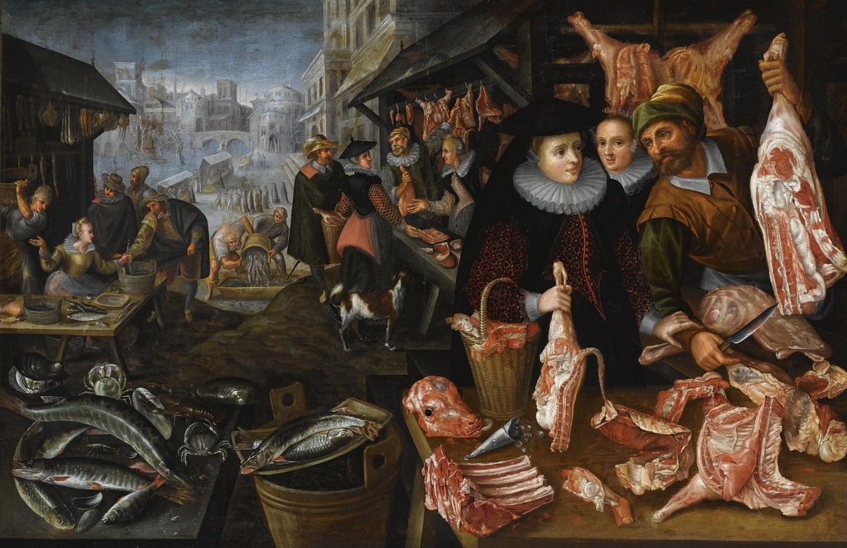 Мартен Фалькенборх «Рыбный и мясной рынок»