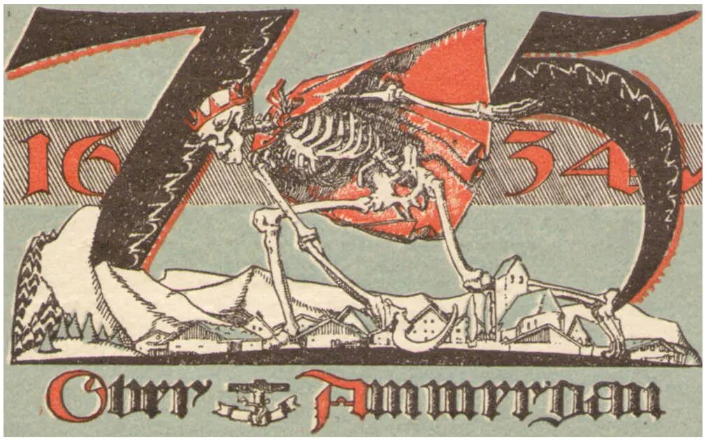 Нотгельд Обераммергау. 75 пфеннигов