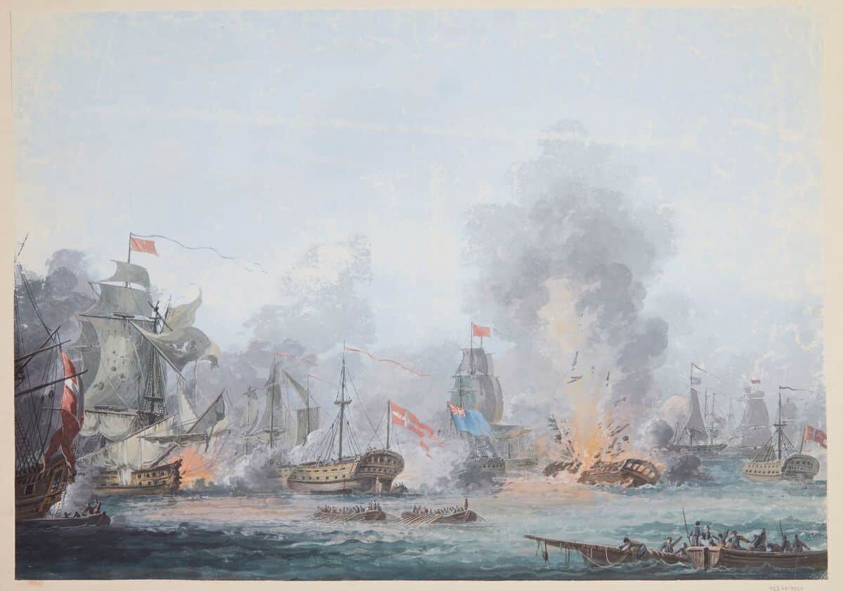    Картина «Битва при Копенгагене» Густава Боберга / © Государственный музей искусств Дании