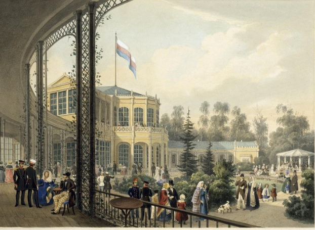 Якоб Мейер. «Вокзал в Павловске», середина 19 века, Государственный Эрмитаж, Санкт-Петербург © Public domain