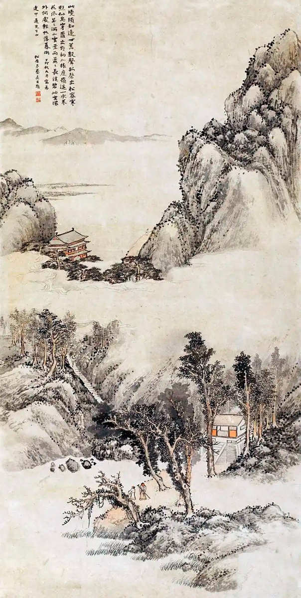 Цай Цзя (蔡嘉, 1686–1779).  «Великолепие облаков и туманов» (云烟胜景) 