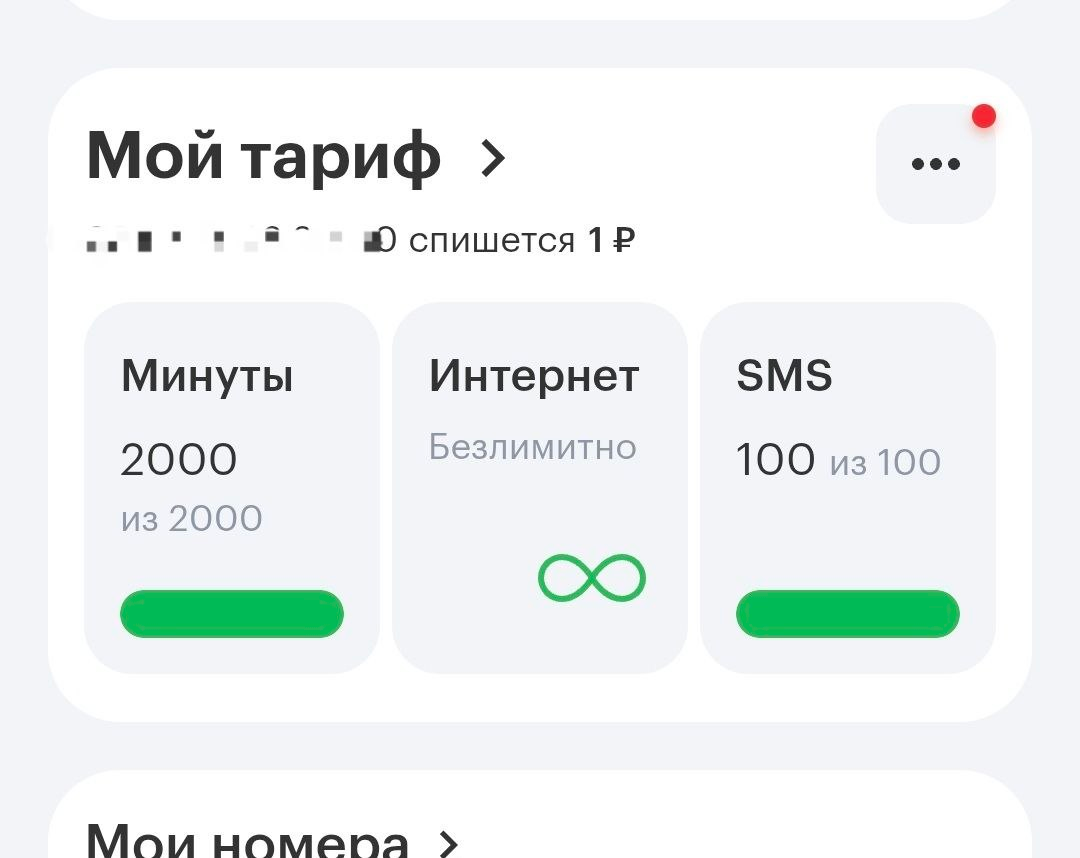Вот так теперь выглядит мой тариф. Скриншот из личного кабинета Мегафона.