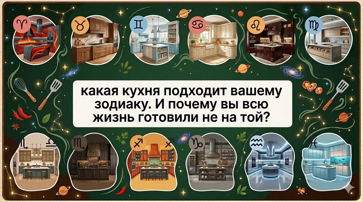 Идеальная кухня для вашего знака зодиака 