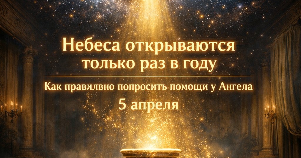 Небеса открываются только раз в году. Как правильно попросить помощи у Ангела 5 апреля.