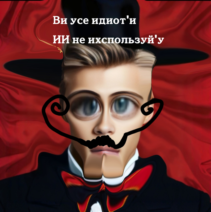 С токенского языка на русский: Вы идиоты ИИ я не использую (охотно верим)
