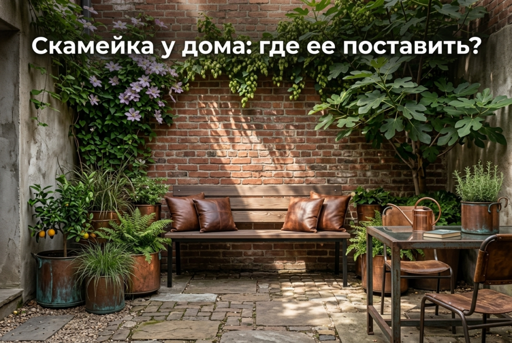    Выбор оптимального места для садовой скамейки обеспечит уют и удобство всем домочадцам. GROSTAT