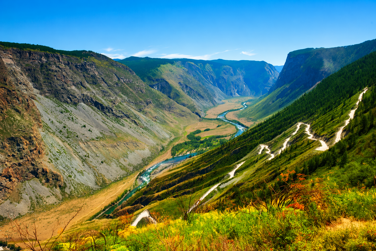 Перевал Кату-Ярик в горах Алтая