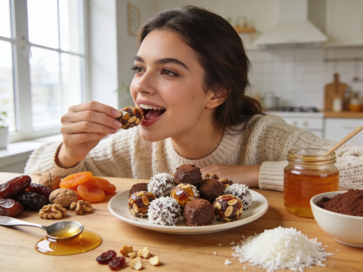 Магазинные конфеты — сплошная химия. А эти — из кураги, орехов и мёда. Готовятся за 15 минут, без духовки. Вкусно, полезно, просто. Хотите рецепт? Он внутри 👇