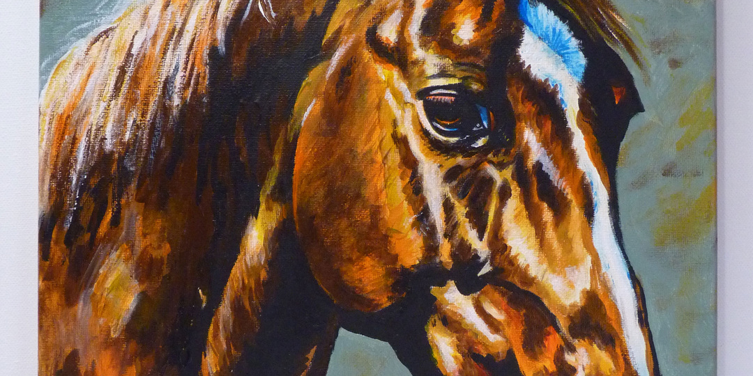 Картина "Жеребец", акрил, холст