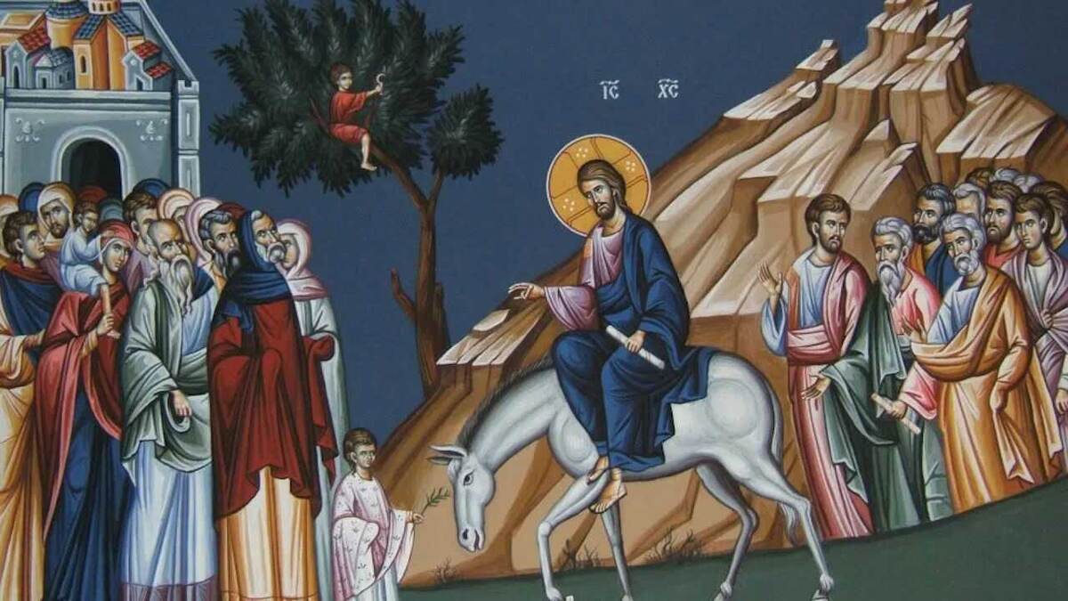 Вход Господень в Иерусалим. Иллюстрация из сети