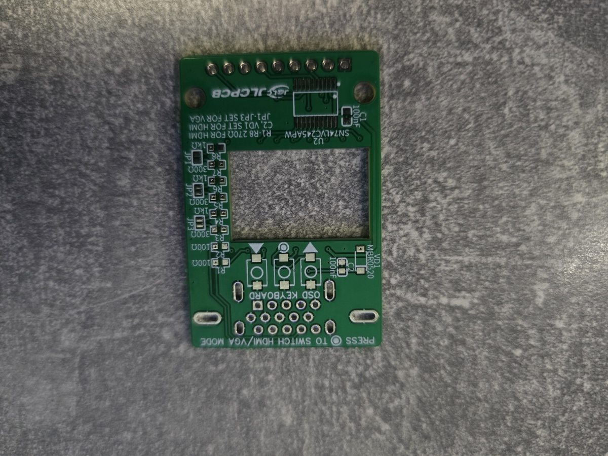 Плата конвертера RGB в VGA от АлексЕкб с кнопками управления.