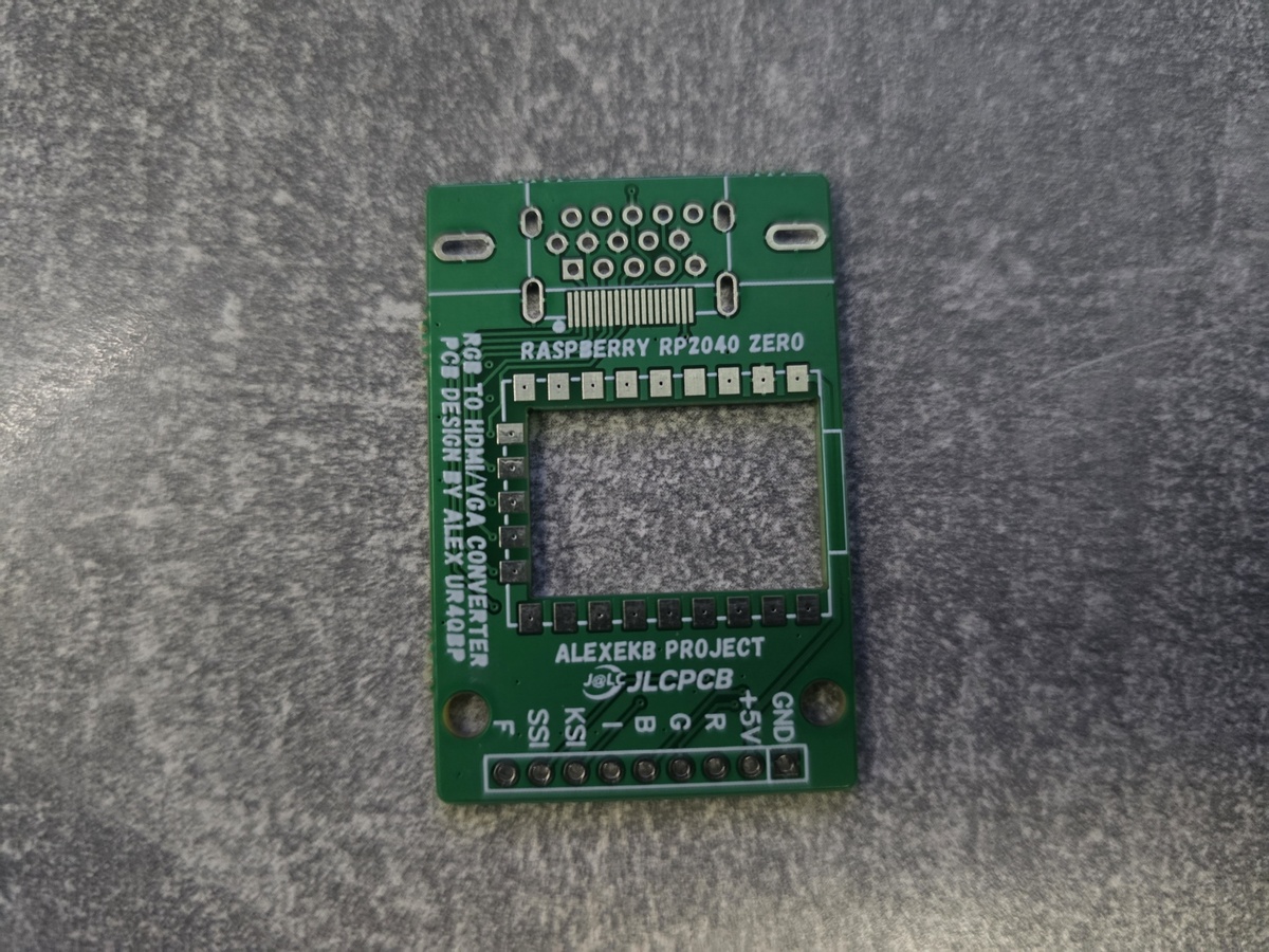 Плата конвертера RGB в VGA от АлексЕкб с кнопками управления.