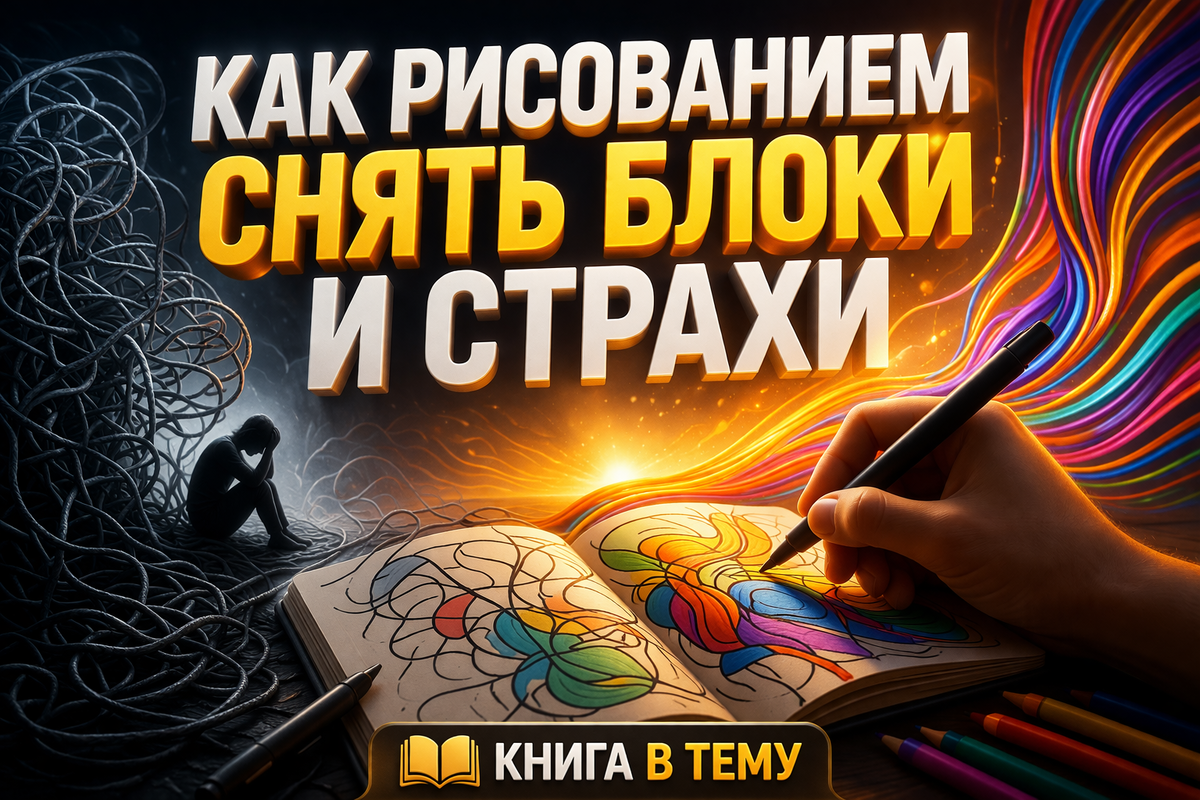 Как рисованием снять блоки и страхи: нейрографика для начинающих