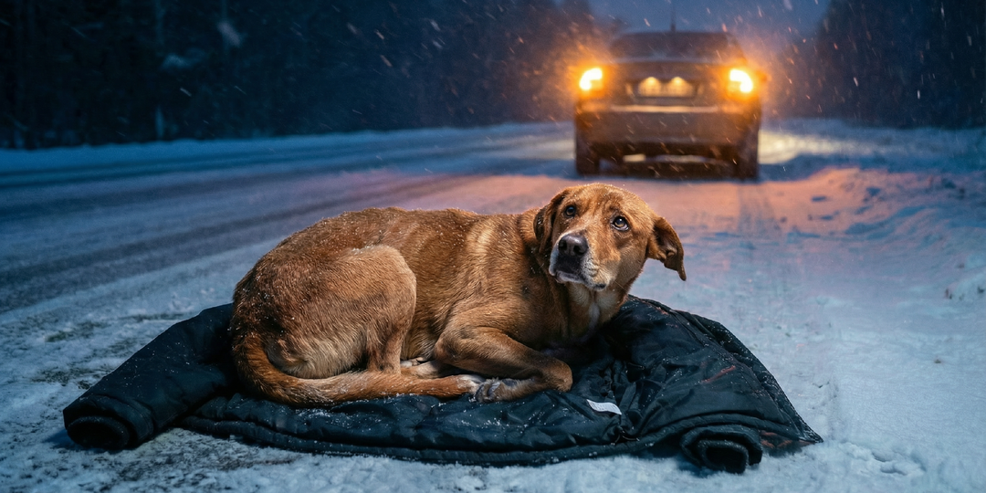 Подобрал собаку на трассе в -22. Прошло четыре месяца, и она привела мне вторую