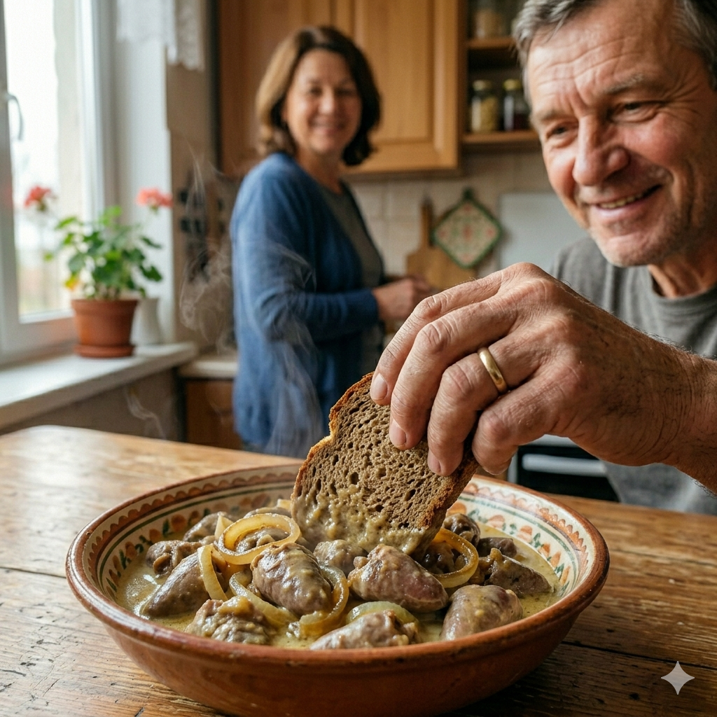 Самое главное признание для хозяйки — когда в тарелке ни капли подливы не остается, всё хлебушком вымазано.