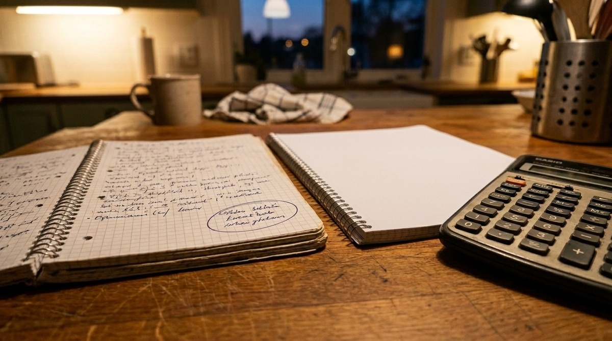 Пять месяцев цифр, и последняя строка обведена в кружок — но она всё ещё не постучала в дверь.