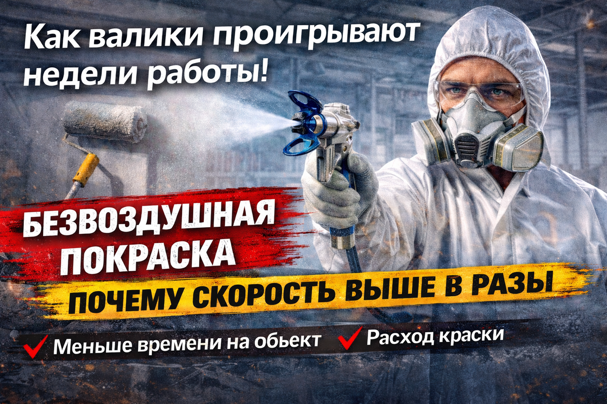 Безвоздушная покраска или валик? Как реальные технологии помогают сократить сроки в разы