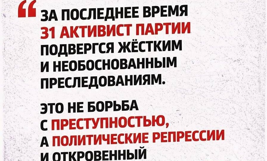 Политические репрессии и откровенный беспредел