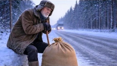 Дед стоял у дороги с мешком. Никто не останавливался. Но вдруг остановился молодой парень на "Десятке"
