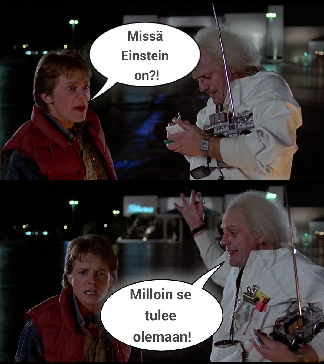 В фильме «Назад в будущее» Марти спрашивал у доктора Брауна, где же пёс Эйнштейн? Но правильным вопросом было не где, а когда!