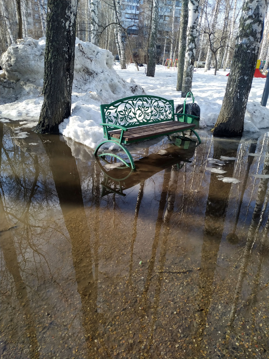 На лавочке не посидишь. Фото автора.