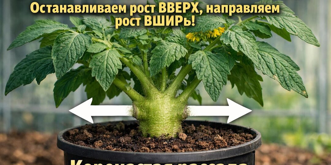 СТВОЛ ТОЛСТЕЕТ НА ГЛАЗАХ! Останавливаем рост ВВЕРХ, направляем рост ВШИРЬ! Коренастая рассада.