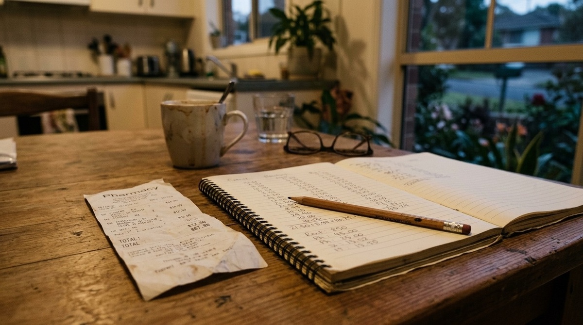 Чек из аптеки на краю стола — и цифра, которую она перепроверила три раза.