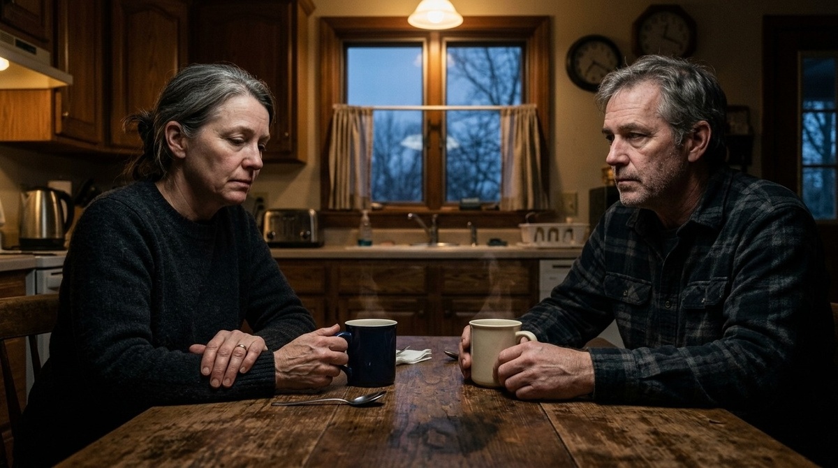 Закрытая тетрадь между ними — и вопрос, на который ни один не знал ответа.