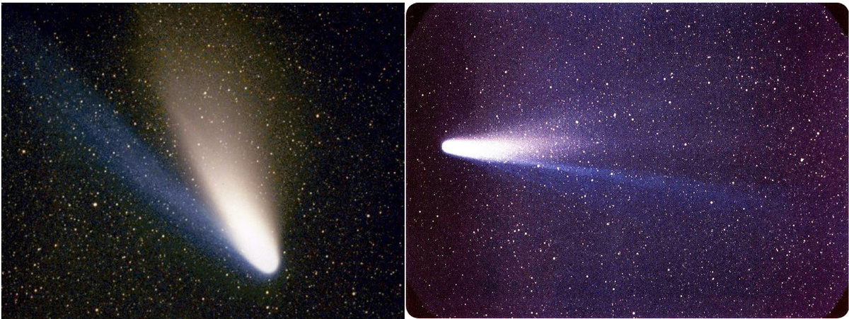 Комета Хейла-Боппа (1997 года) и комета Галлея (1986 года) – одни их самых известных комет!