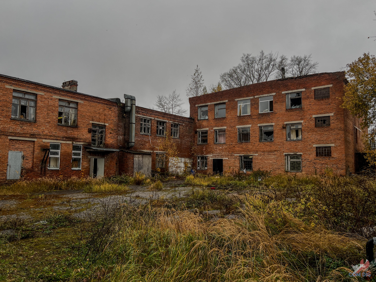 Здание заброшенной фабрики. 