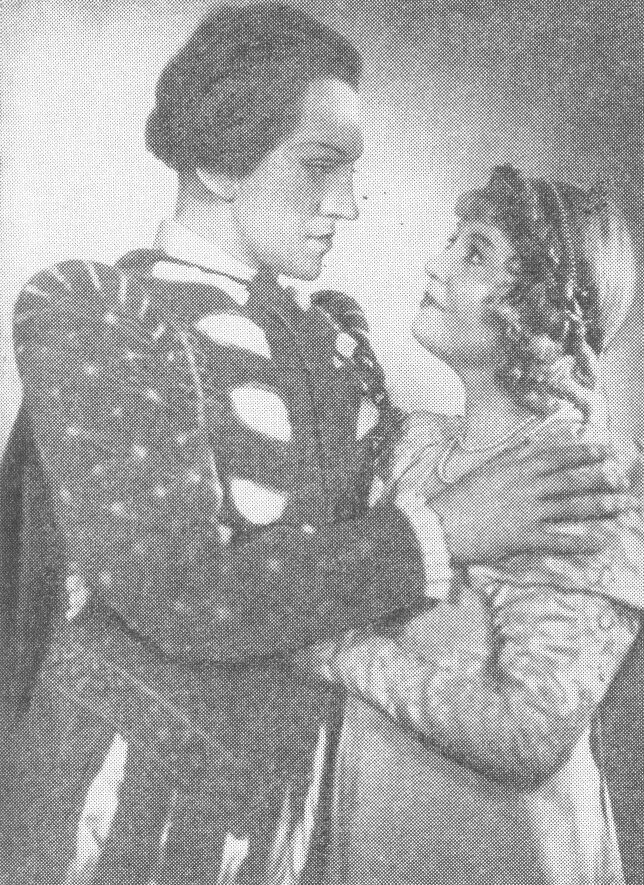 Михаил Астангов и Мария Бабанова в спектакле А. Попова «Ромео и Джульетта»