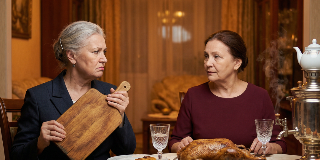 — Знаете, сватья, есть подарки, от которых пахнет добром. А от этого пахнет сараем. Заберите, пожалуйста