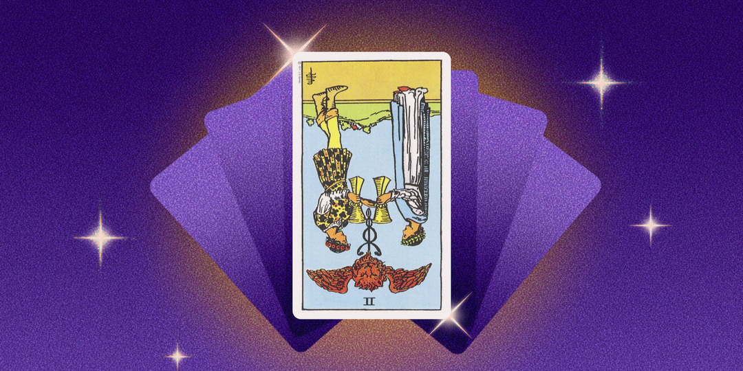 Двойка Кубков в перевёрнутом положении