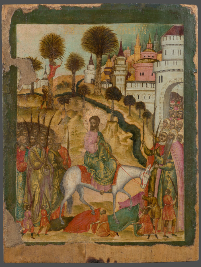 Федор Козлов «Вход в Иерусалим», 1673 г. Всероссийское музейное объединение «Государственная Третьяковская галерея»