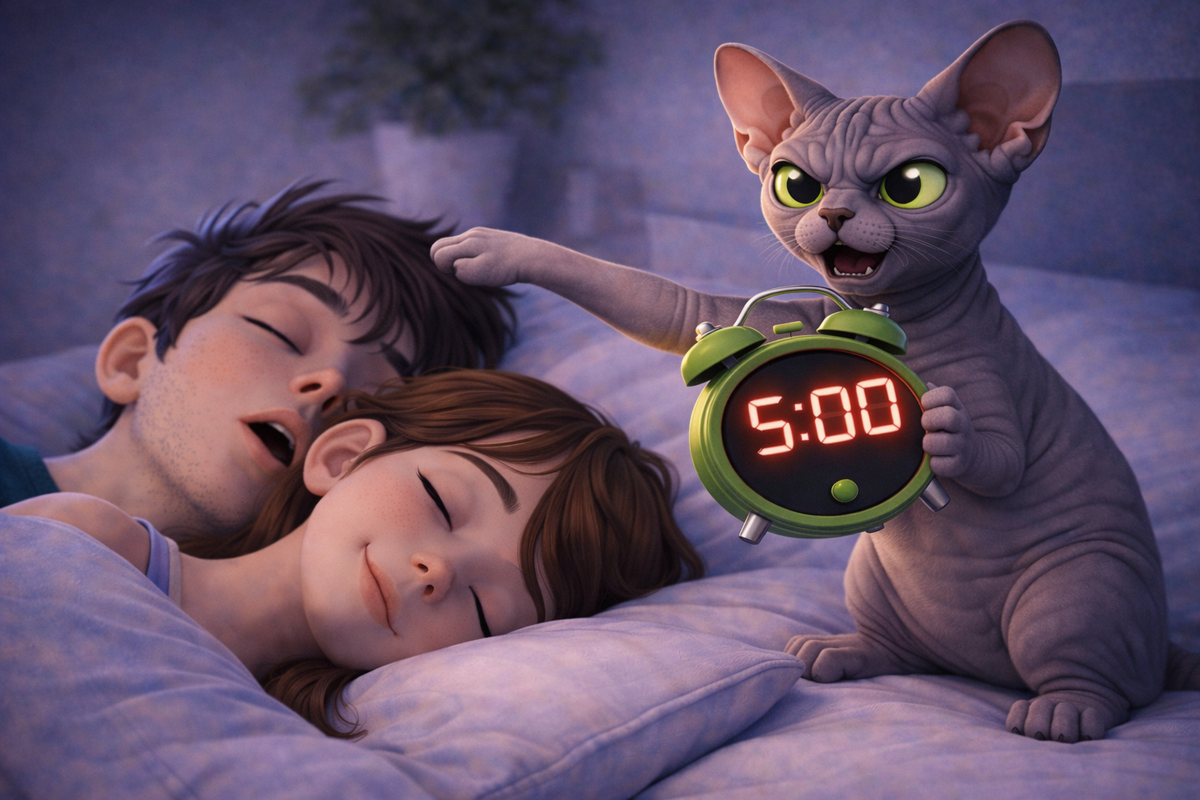 Типичное поведение сфинкса (и, как правило, это далеко не единственная сложность в поведении)