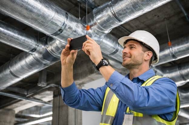 Задача: По 5–10 фотографиям готовой системы вентиляции/отопления выявить потенциальные проблемы и сформировать список уточняющих вопросов для исполнителя.