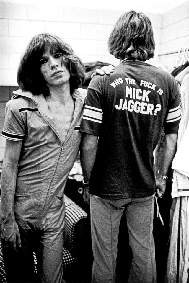 Мик Джаггер во время американского турне Rolling Stones 1975 года.