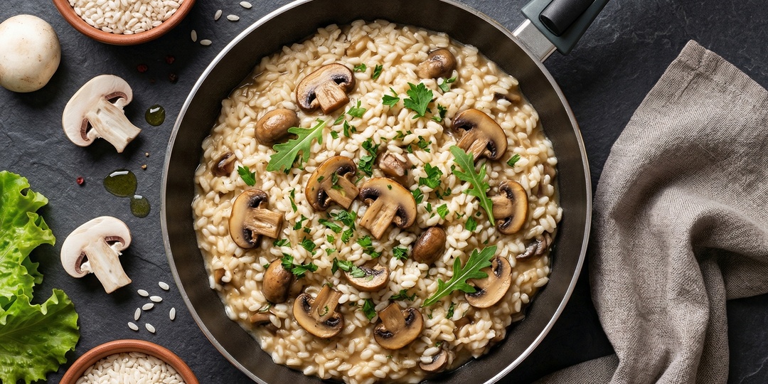 🍄 РИЗОТТО С ШАМПИНЬОНАМИ