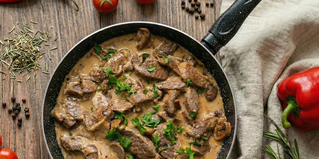 🥩 ГОВЯДИНА ПО-СТРОГАНОВСКИ: рецепт