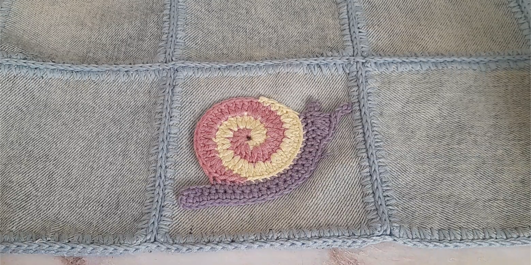 Улитка крючком. Вяжу аппликацию.