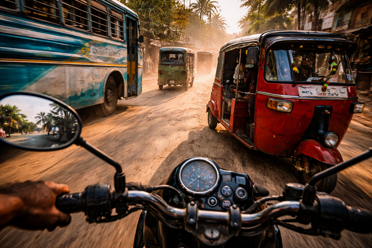 Ритм острова: искусство маневрирования между синими автобусами и вездесущими тук-туками.