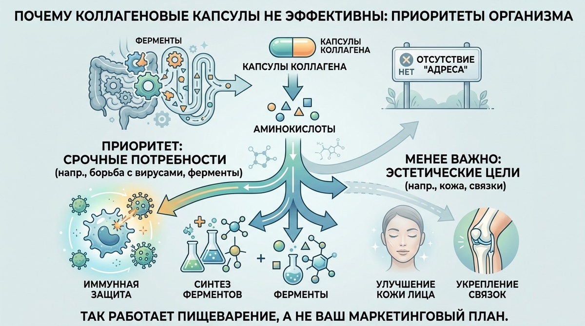 Схема распределения коллагена в организме